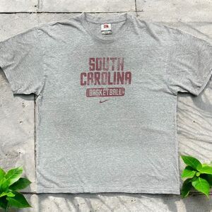 Nike Vintage 90s South Carolina Basketball Grey Maroon T-Shirt Men's Size XL